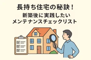 長持ち住宅の秘訣！新築後に実践したいメンテナンスチェックリスト