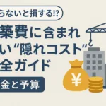 知らないと損する!? 建築費に含まれない“隠れコスト”完全ガイド